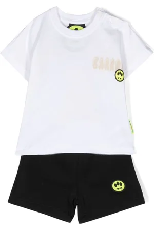 BARROW Logo-print cotton short set