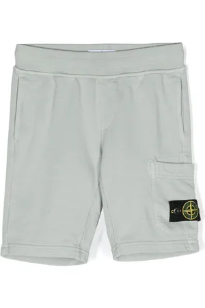 Stone Island Compass-badge cotton cargo trousers