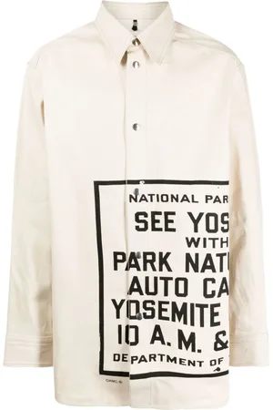 OAMC Text-print cotton shirt