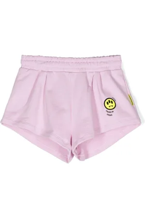 BARROW Logo-appliqué cotton shorts