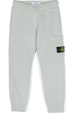 Stone Island Compass-badge cotton track pants