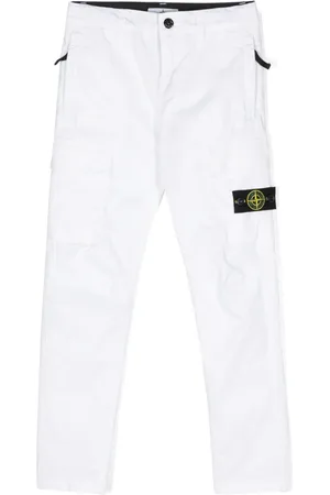 Stone Island Compass-patch straight-leg cargo trousers