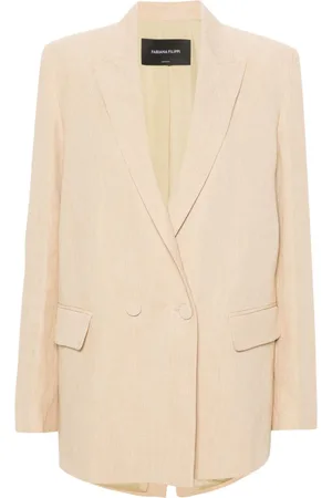 Fabiana Filippi Double-breasted linen blend blazer