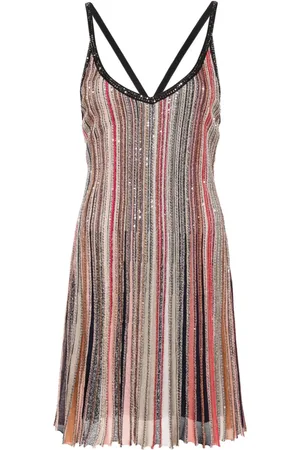 Missoni Sequin-embellished ribbed-knit minidress