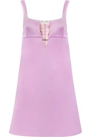 Nina Ricci Crystal-embellished satin minidress