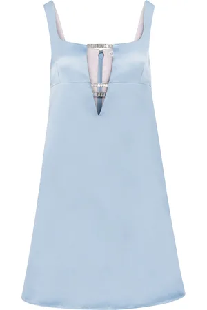 Nina Ricci Crystal-embellished satin-finish dress