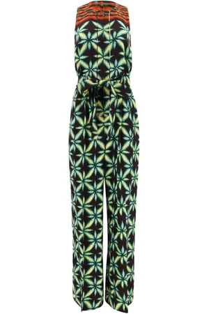 Chufy patterned belted jumpsuit - Green