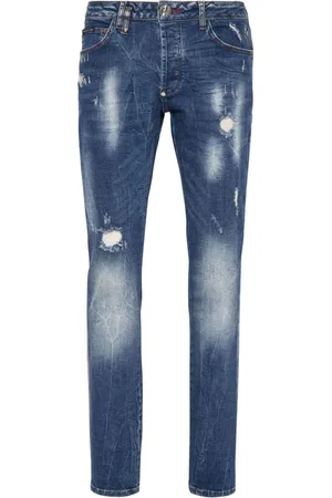 Philipp Plein Mid-rise straight-leg jeans