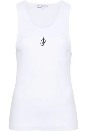 J.W.Anderson Embroidered-logo cotton top