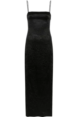 Ganni Crinkled satin maxi dress