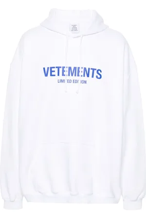 Vetements Logo-print cotton-blend hoodie