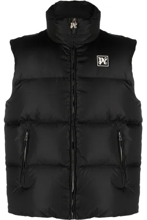Palm Angels Logo-appliqué quilted ski gilet