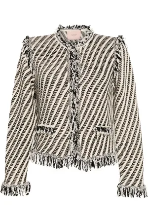 Twin-Set Fringed jacquard jacket
