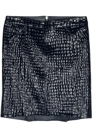 Tom Ford Crocodile-embossed leather miniskirt