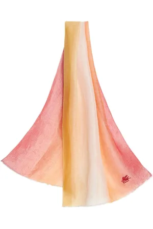 Etro Pegaso-motif gradient-effect scarf
