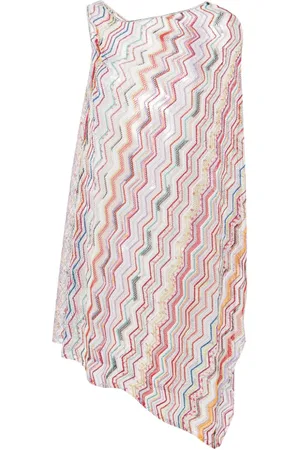 Missoni Zigzag-knit asymmetric cover-up