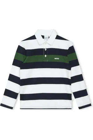 HUGO BOSS Logo-print striped polo shirt