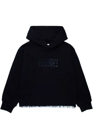 Maison Margiela Numbers-motif cotton hoodie