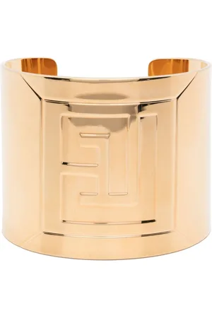 Balmain Logo-engraved cuff bracelet