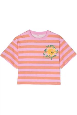 Stella McCartney Floral-print striped T-shirt
