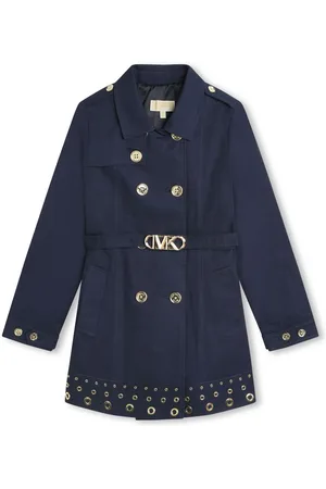 Michael Kors Logo-buckle double-breasted coat