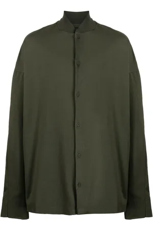 TRANSIT Baseball-collar cotton shirt