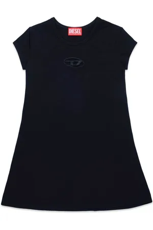 Diesel Logo-embroidered cotton dress