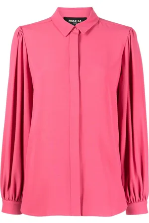 Paule Ka Pleat-detail classic-collar shirt