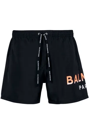 Balmain Logo-print drawstring swim shorts