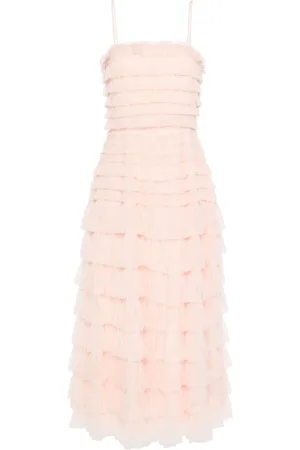 Twin-Set Ruffled-tulle midi dress