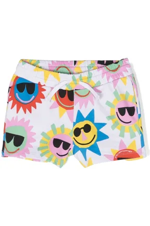 Stella McCartney Sun-print cotton track shorts