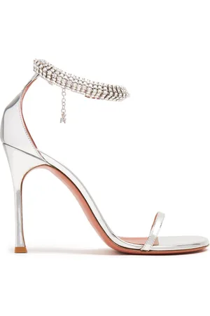 Amina Muaddi Iman 105mm leather sandals