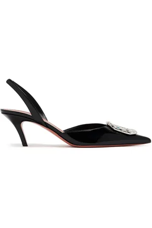 Amina Muaddi Camelia 60mm crystal-buckle pumps