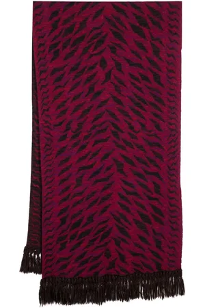 Saint Laurent 1980s jacquard-knit wool scarf