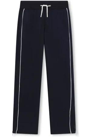 HUGO BOSS Piped-trim drawstring track pants