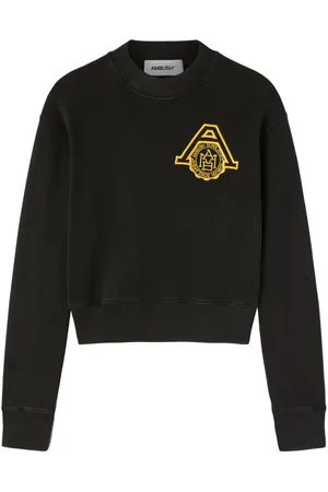 AMBUSH Logo-embroidered organic cotton sweatshirt