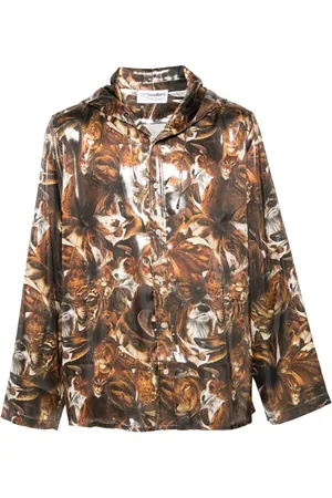 Acne Studios Graphic-print hooded lightweight jacket