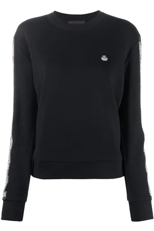 Philipp Plein Rhinestone-embellished stripe sweatshirt