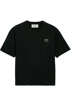Ami Logo-print organic cotton T-shirt