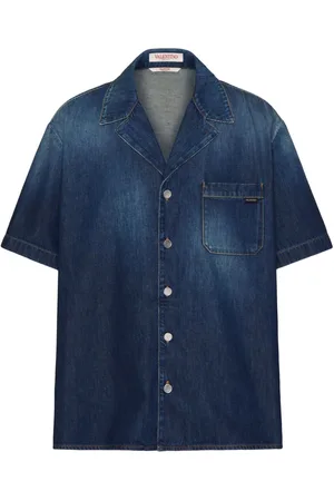 VALENTINO GARAVANI Denim chambray bowling shirt