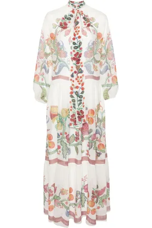 La DoubleJ Floral-print silk maxi dress