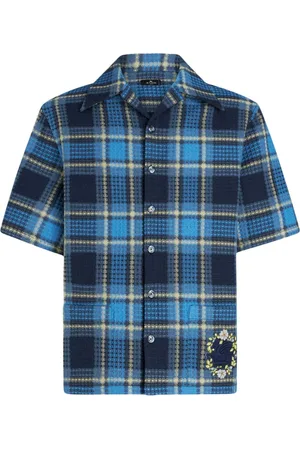 Etro Pegaso-embroidered checked shirt