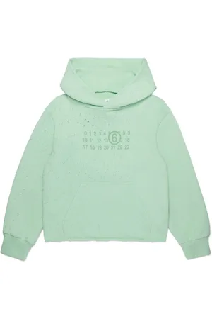 Maison Margiela Numbers-motif ripped hoodie