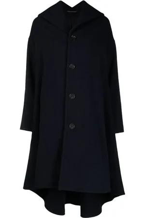 YOHJI YAMAMOTO Cut-out collar maxi coat