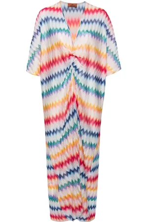 Missoni Zigzag-woven maxi kaftan dress