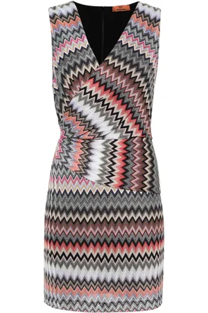 Missoni Zigzag-woven draped-detail dress
