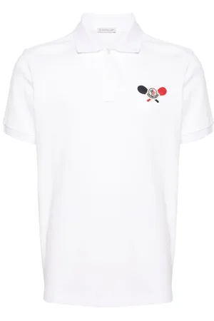 Moncler Logo-patch piqué-weave polo shirt