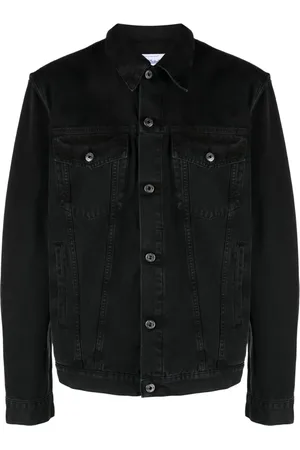 OFF-WHITE Logo-embroidered denim jacket