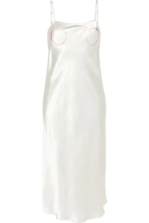 Puppets and Puppets Wine Ring crinkled-satin dress
