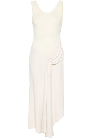 Victoria Beckham Asymmetric panelled midi dress